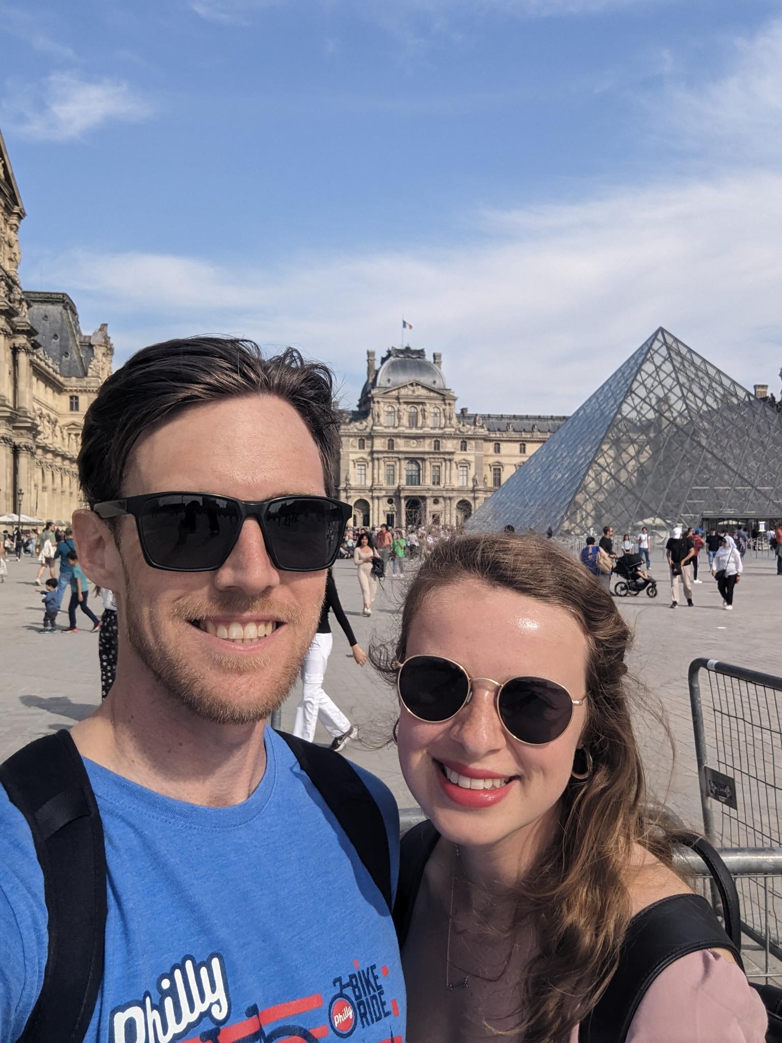 Kate and JJ at the Louvre